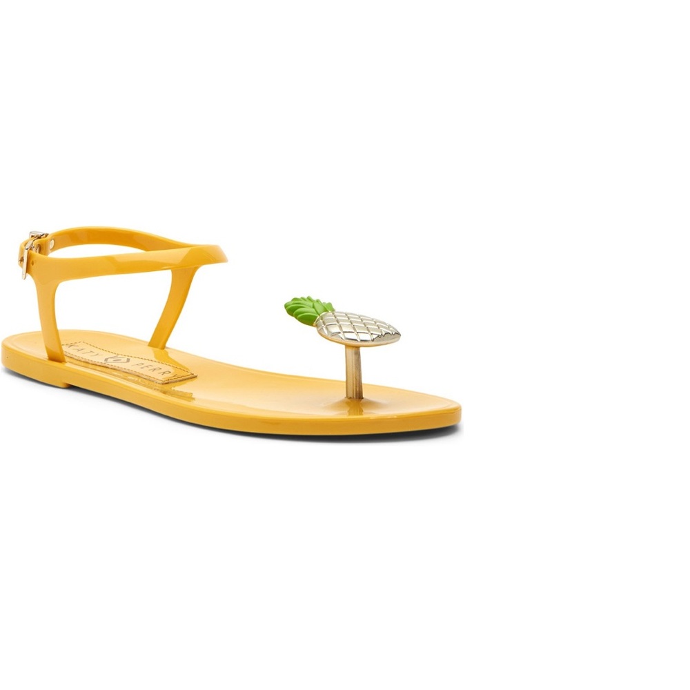 Katy Perry Metallic Pineapple Geli Sandals - Picture 1 of 2